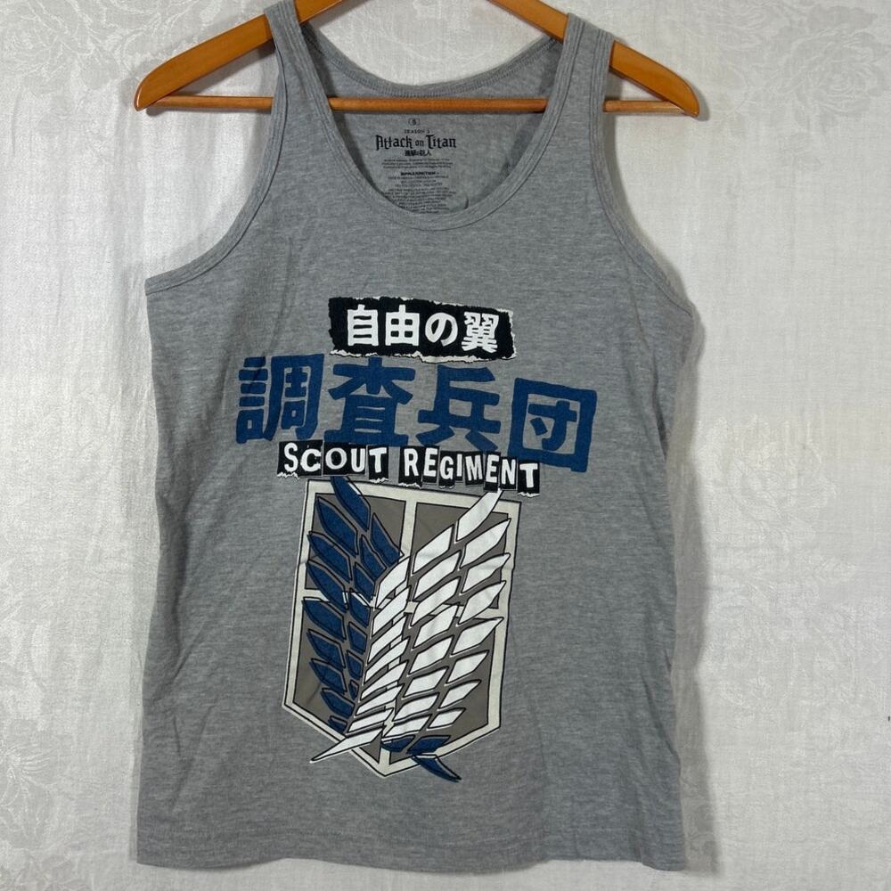 Attack on Titan Tank Top Small Gray Season 3 Scout Regiment Hot Topic